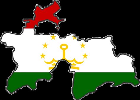 tajikistan map flag